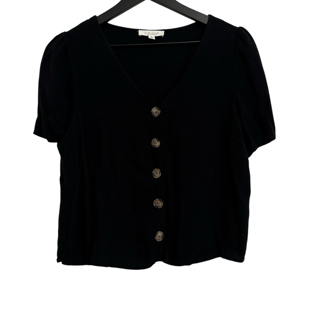 Kirious Black Button-Down Shirt